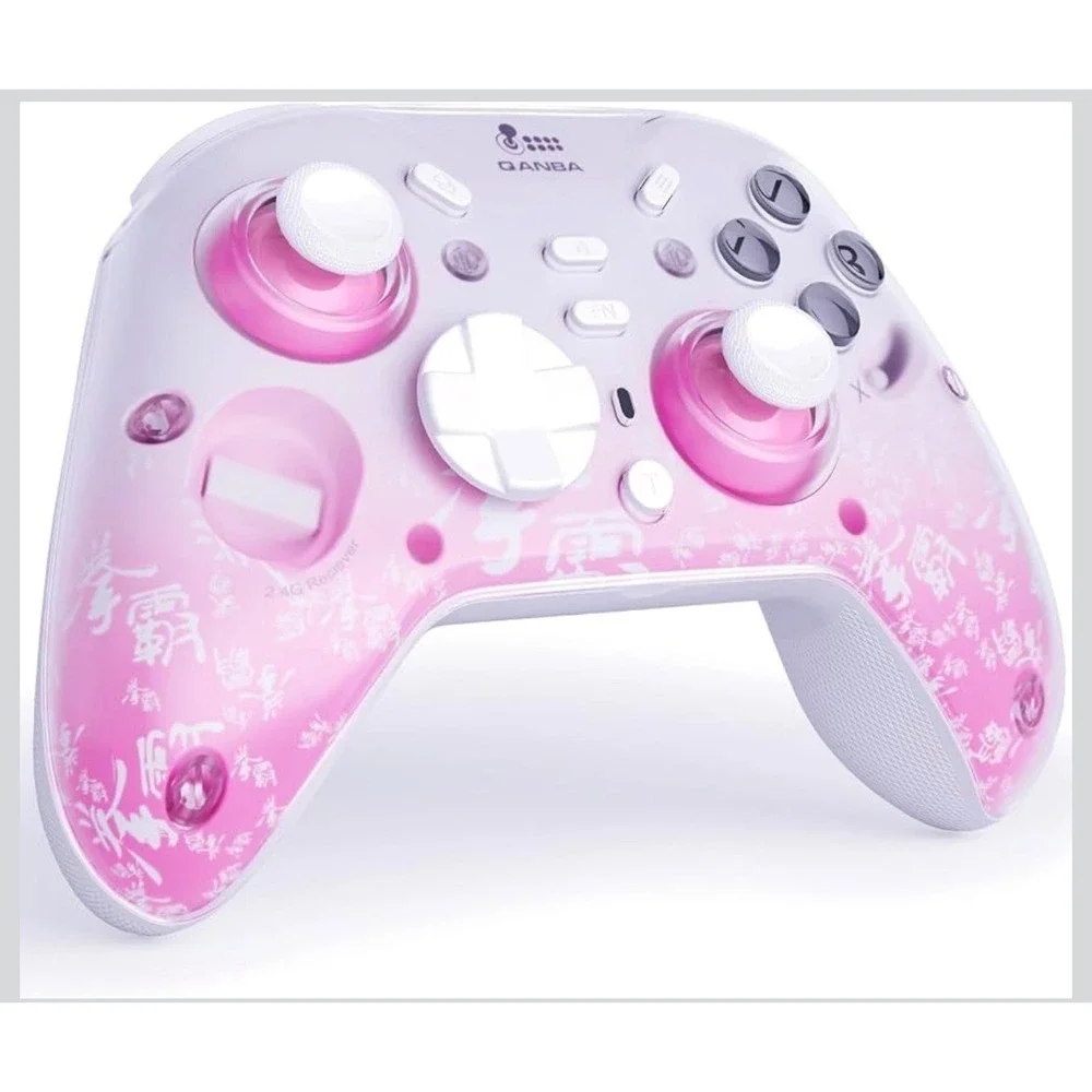 Qanba Phantom Wireless Game Controller Pink White Charging Dock HYL1-RP NWOB